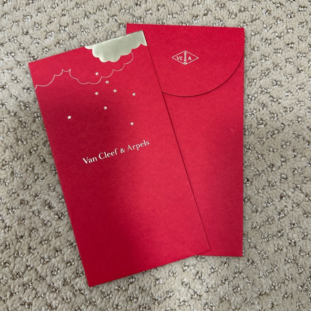 Van Cleef & Arpels Red and Gold limited edition Chinese new year Res Envelope